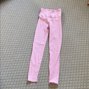 light pink ribbed leggings